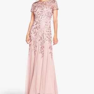 Adrianna Papell Blush Floral Maxi Dress